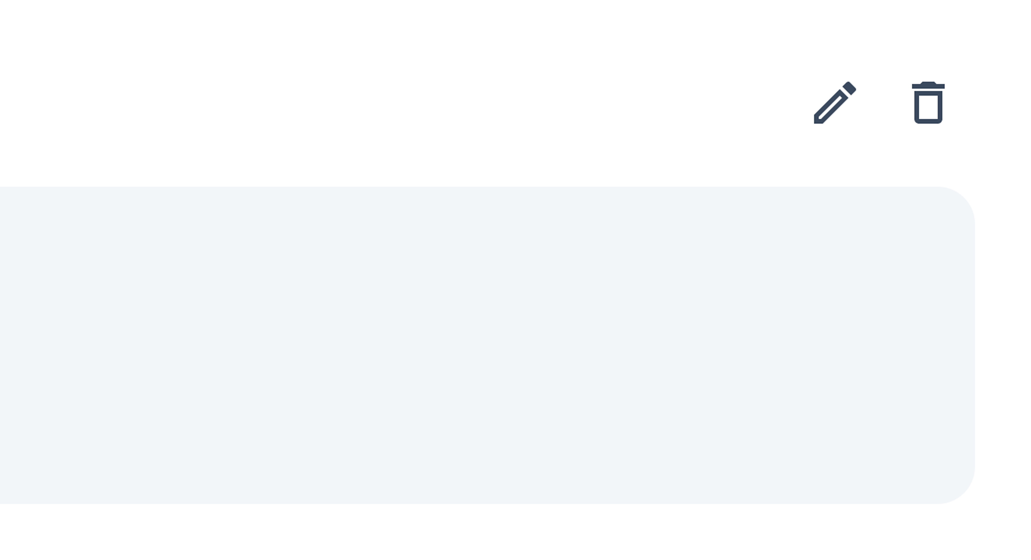 Edit and delete actions on a document summary card